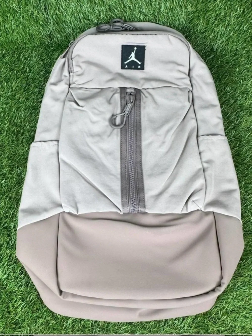 Jordan Men’s Beige Taupe Backpack with Front Zip